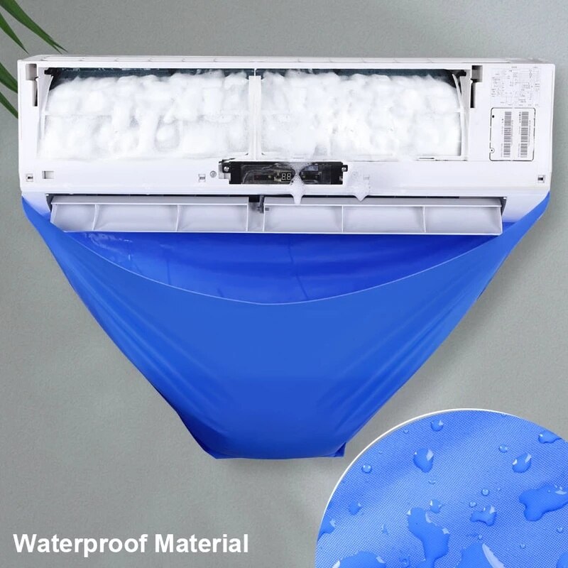 Air Conditioner Cleaning Cover Brushes Filter Net Waterproof Air Conditioner Cleaning Dust Protection Cleaning Bags and Tools
