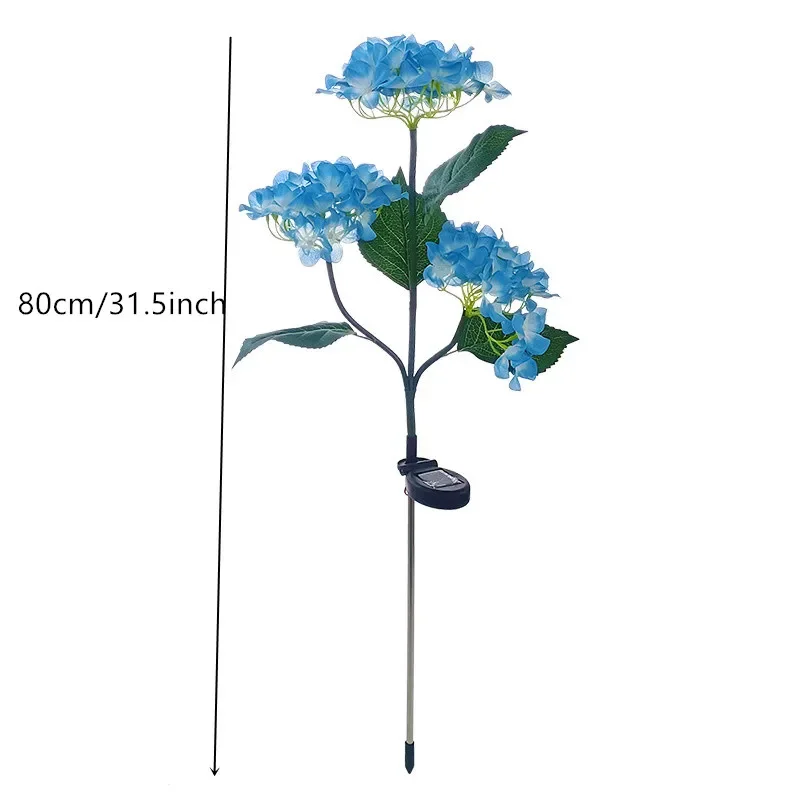 Led simulering blomsterlampe havelampe udendørs soldrevet broderet kugleblomsterlamper gårdspladsdekoration