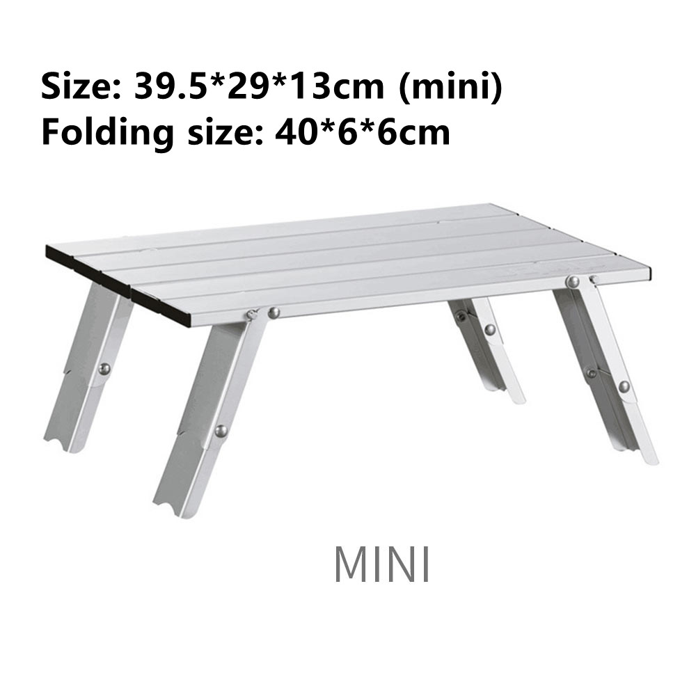 Camping Mini Foldable Table Outdoor Picnic Barbecue Tableware Portable Folding Desk Ultra Light Folding Computer Bed Desk: 39.5x29x13cm