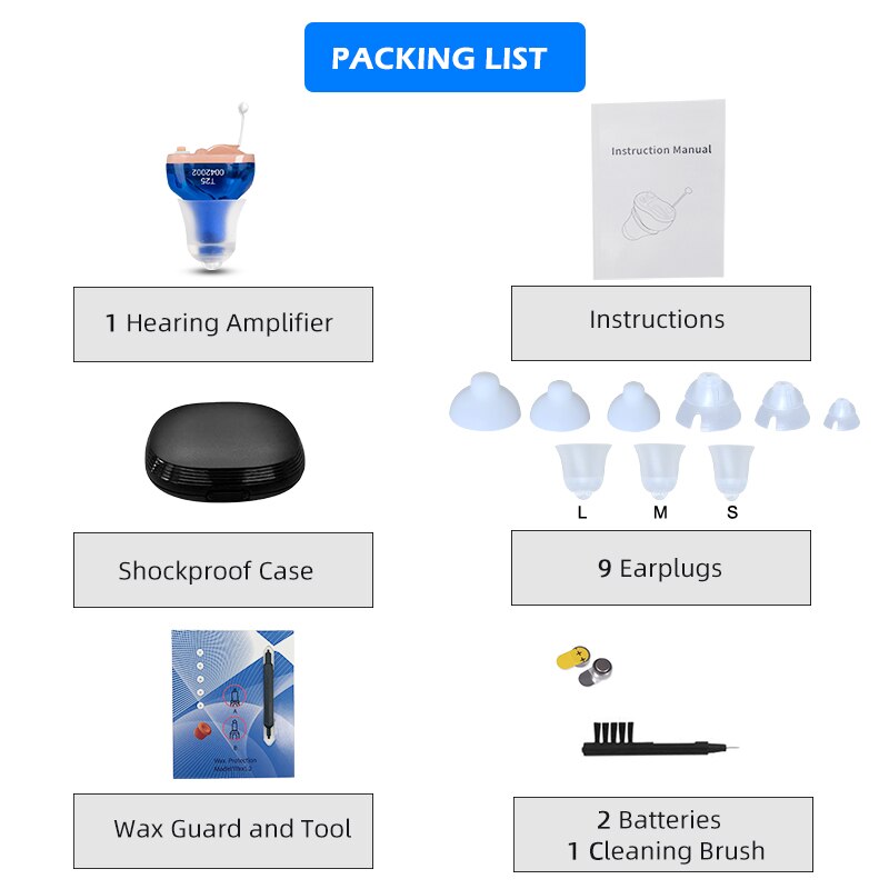 Appareil auditif numérique à 6 canaux T25, Mini CIC, amplificateur de son Intelligent Invisible et réglable pour la surdité