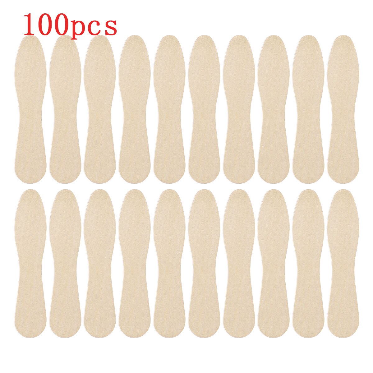 100Pcs Houten Ijs Lepel Houten Taster Lepels Popsicle Peddels Lepel Wegwerp Dessert Lepel Party Gunsten