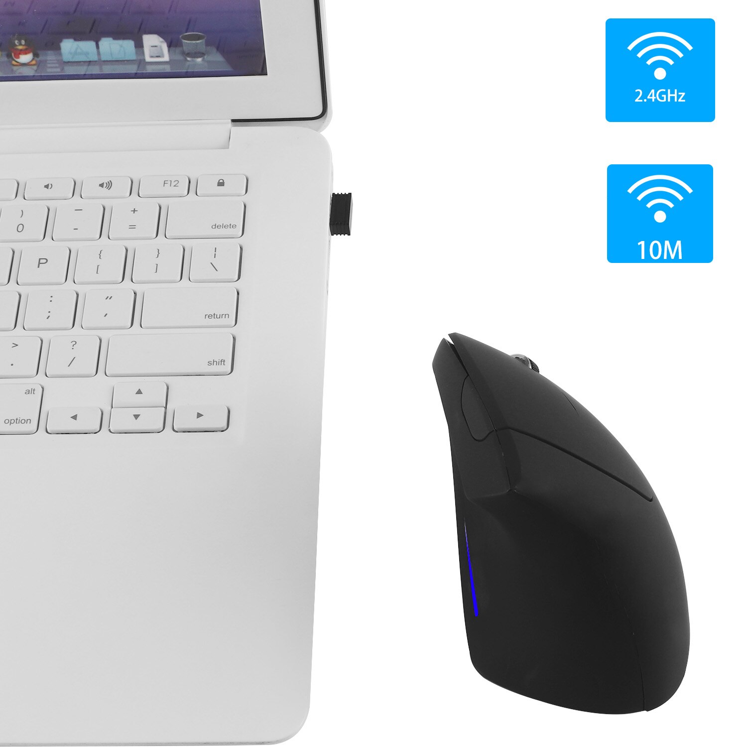 Chyi ergonomische vertikale kabellose maus 2.4g rechts- und linkshänder-computer-gaming-mäuse für laptop-pc