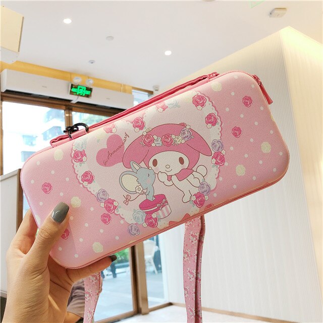 Cartoon Cute torba do przechowywania na suwak do konsoli Nintendo Switch konsola do gier Shell Cover Kawaii Travel futerał ochronny nowy prezent: K07