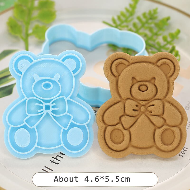 Cookie Cutter Biscuit Mold Cake Decoration Happy Birthday Baby Shower Cake Cookie Press Stamp Embosser Fondant Craft Cutter: 10(Random Color)
