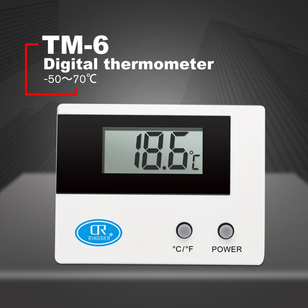 Digitale Thermometer Koelkast Temperatuur Tester TM-6 Voor Aquarium Thermometer Thermometer Sensor Met Zuignap