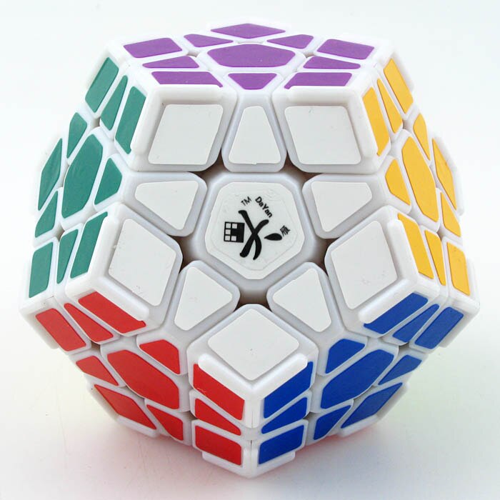 Original DaYan Megaminxes V2 M 12 sides magnetic cube puzzles Dayan 3x3 dodecahedron cubo magico educational toys for kids: v1 white 2