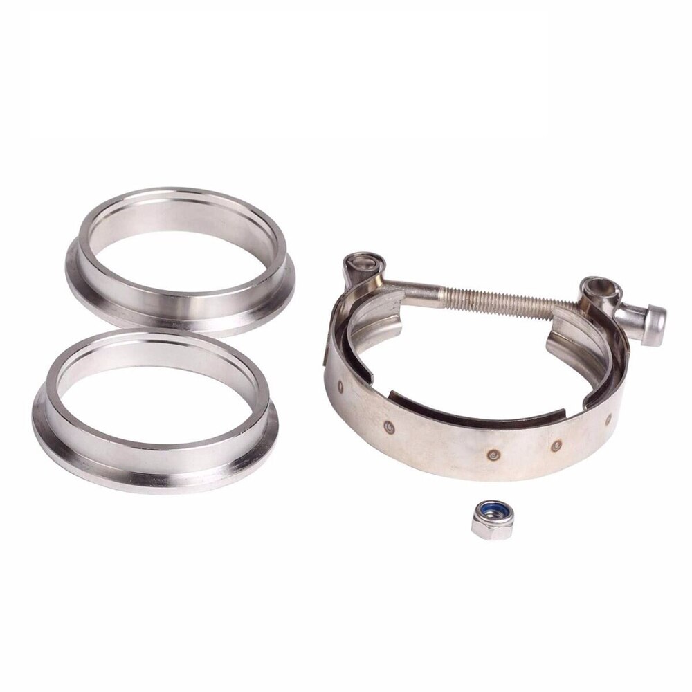 Universal 3" Inch 304 Stainless Steel V-Band Turbo Downpipe Exhaust Clamp Vband 76mm 2 / 2.5 / 3.5 / 4 Inch Auto Accessories