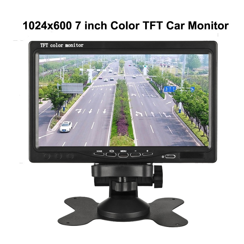 Hd 1024*600 12V 24V Tft Kleuren Lcd Car Monitor Scherm 7 Inch Voor Auto Vrachtwagen Bus achteruitrijcamera 'S Parking Systeem