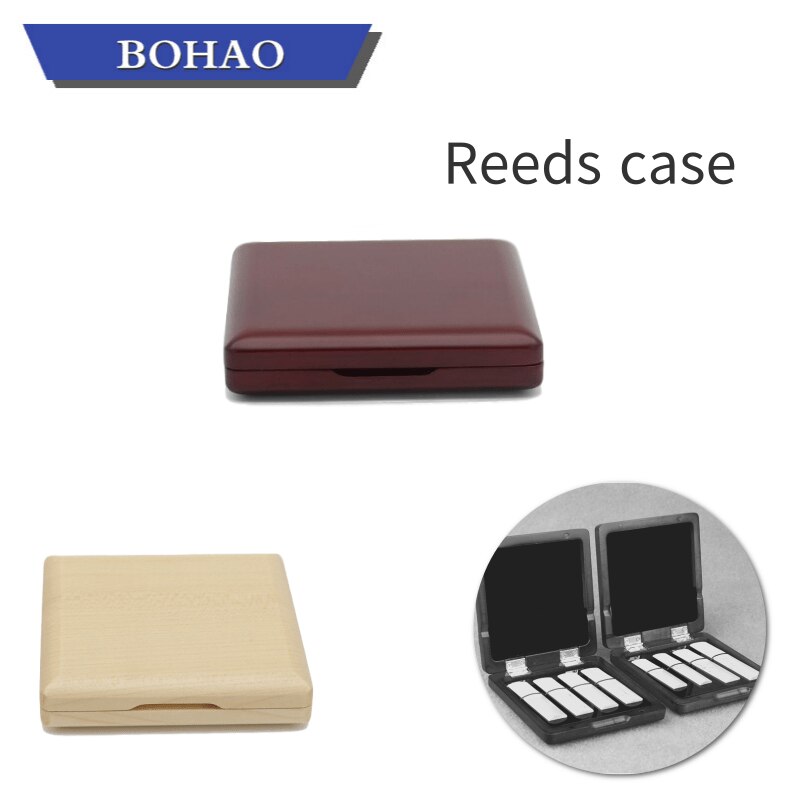 Bohao alt/teno/sopraan saxofoon rieten koffer klarinet rieten doos 2/4/6/10 stuks rieten koffer draag riet hout accessoire doos