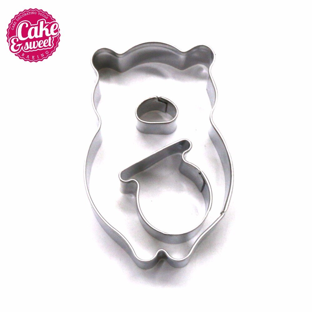 Cookie Cutters Stainless Steel Animal Shape Biscuit A Bear With The Honey Pot Fondant Pastry Decorating Baking Tools