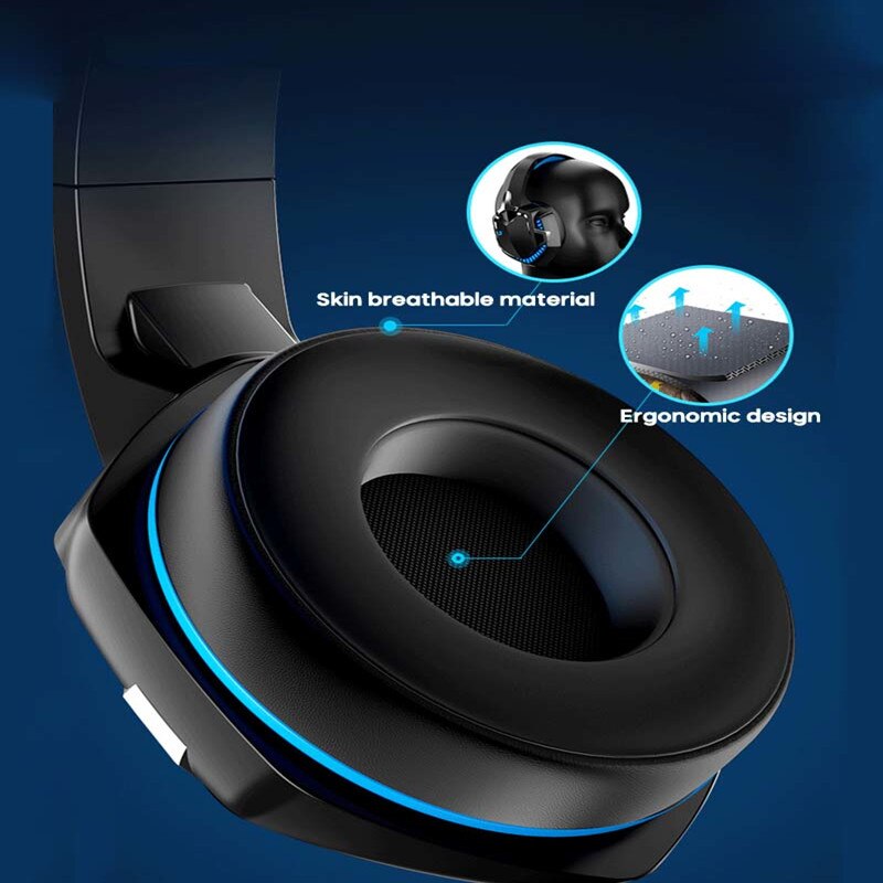 1pc Virtual 7.1 Surround Sound Headset Computer Game Wire-Controlled Headset USB Wired LED Luminous Headset Gaming Headset