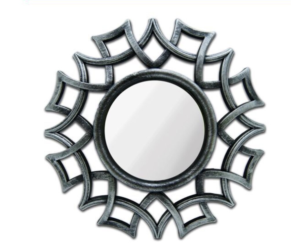 Miroir mural rond de 25cm, pour la maison, la salle de bain, la chambre à coucher, l'entrée, le magasin, l'hôtel, décoration artistique innovante de maquillage: 912-11