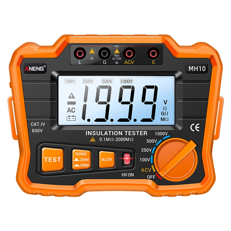 ANENG MH10 Insulation Tester Earth Ground Impedance Resistance Tester DC250V/1000V Digital Insulation Resistance Meter