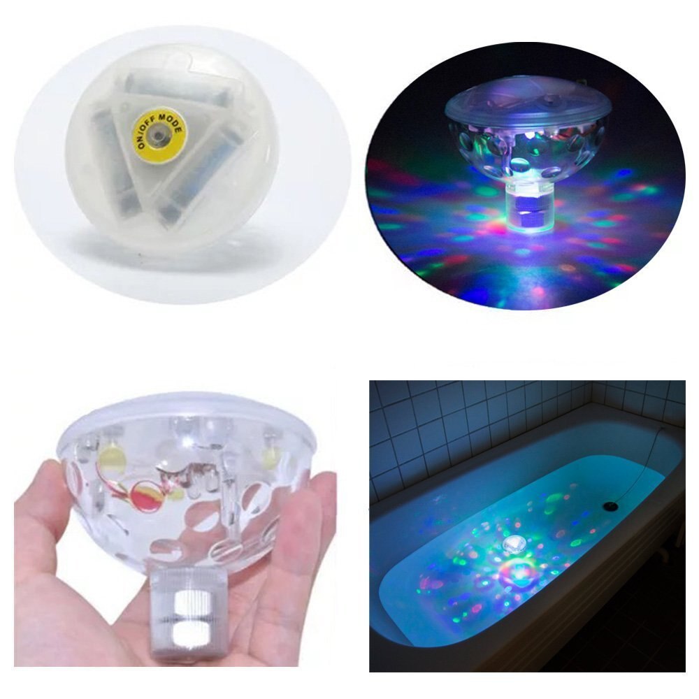 Led Fountain Lights Swimming Pool Float lamp IP65 waterproof Underwater Pond Submersible pool Bathtub Changeable color Light: 2pcs