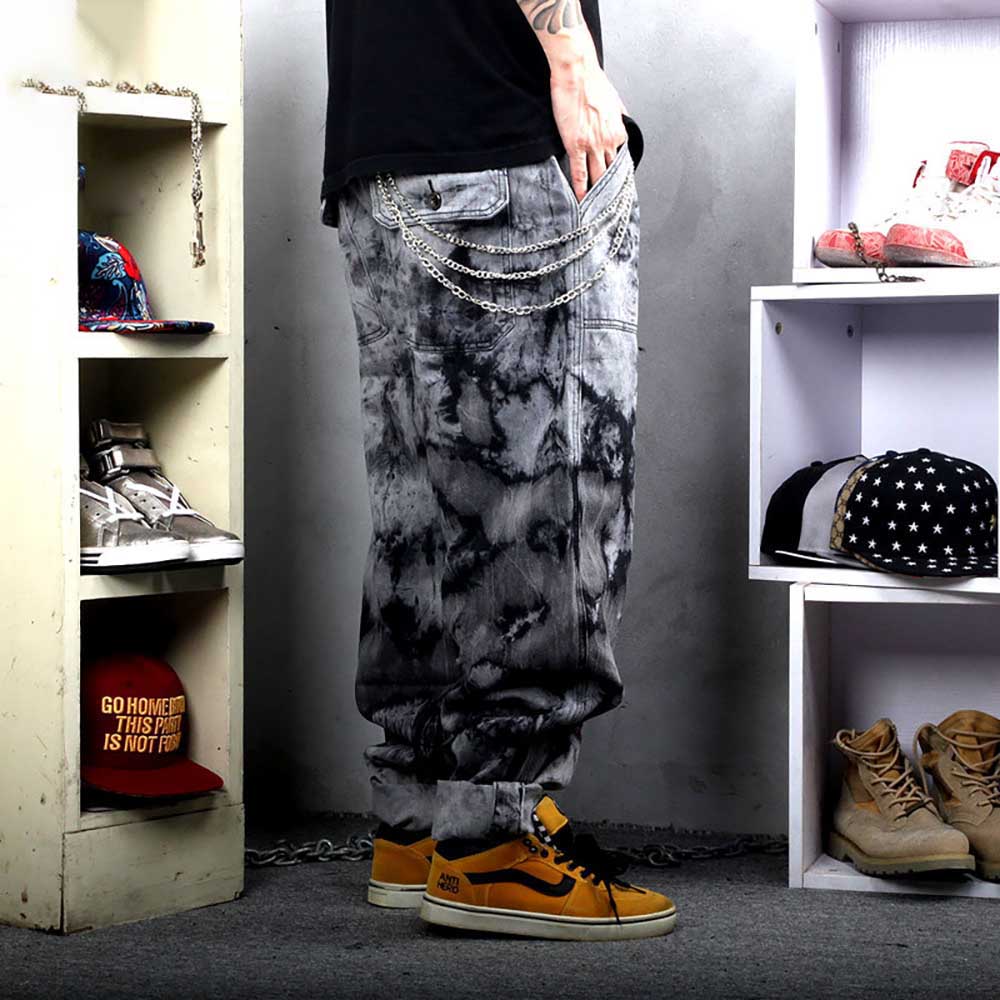 Camouflage Jeans Men Casual Denim Pants Straight Loose Baggy Trousers Streetwear Men Clothing Plus Size Jeans