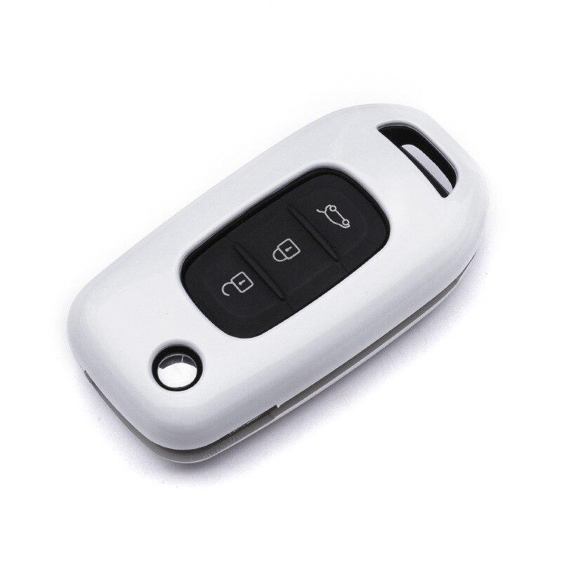 ABS Car Key Case For Renault Kadjar Captur Symbol Koleos Megane Keyless Remote Cover Shell 3 Buttons: C-white
