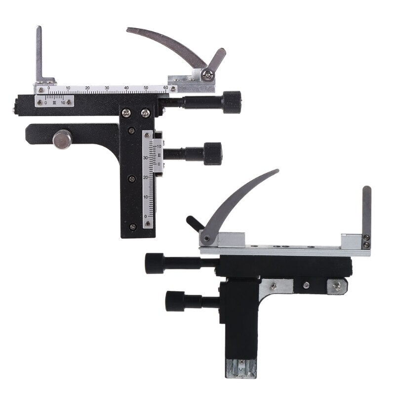 Microscope Attachable Mechanical Stage X-Y Moveable Caliper Vernier with Scale