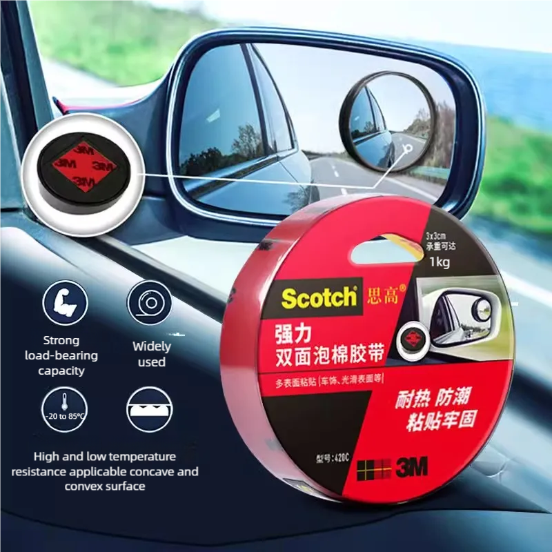 Original 3M Tape 3M Scotch double sided adhesive 3M foam Mounting Waterproof Tape Multipurpose for Car, LED Lights,Office