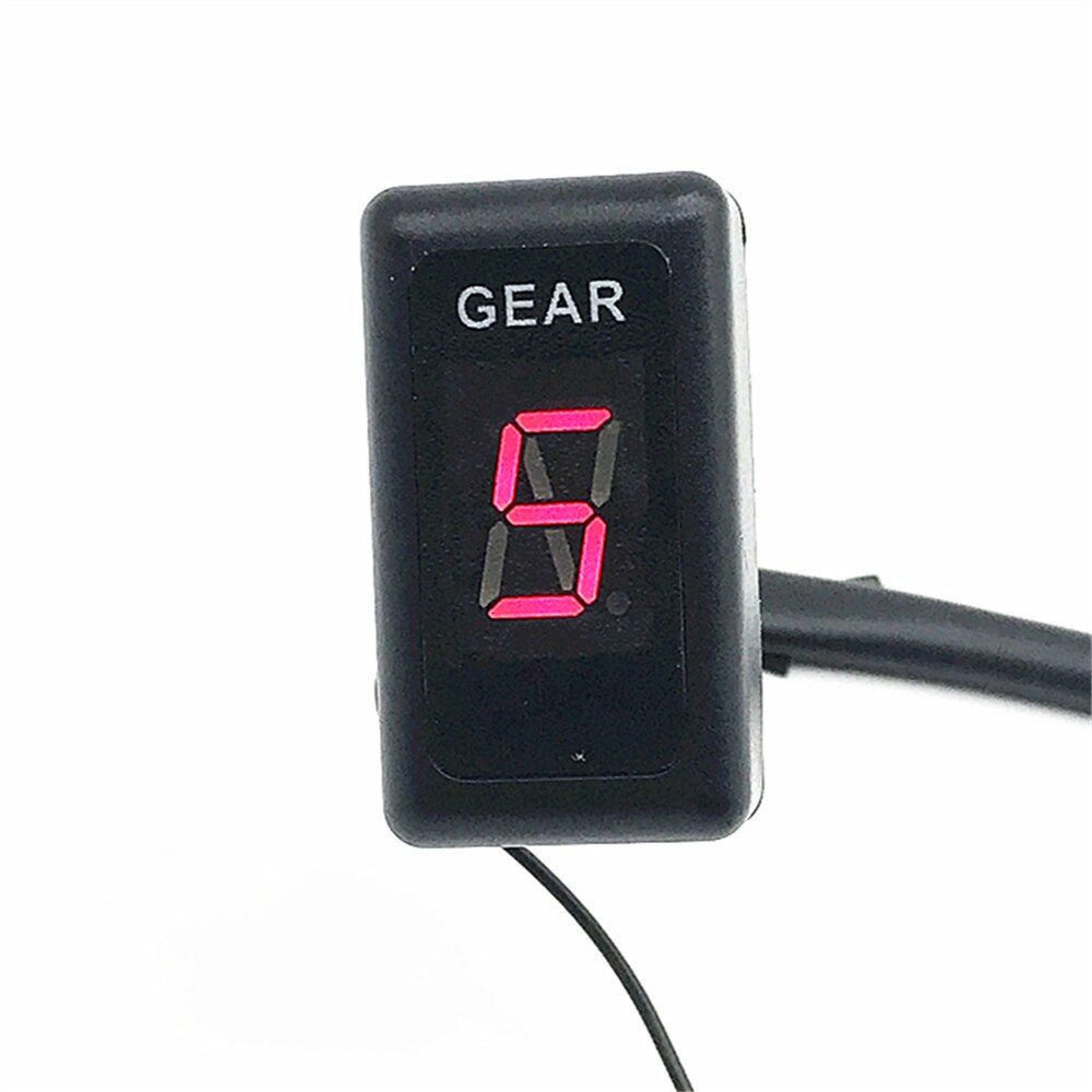 Style 6 Speed Universal Motorcycle Digital Display Led Motocross Off-Road Moto Light Neutral Gear Indicator Monitor: black