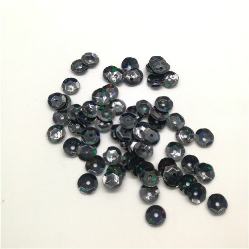 30g 3mm 4mm 5mm 6mm 8mm Ronde Beker Kristal Transparante Losse Pailletten Naaien Bruiloft craft Vrouwen Kids DIY Garment Nail Accessoires: 8mm Crystal black