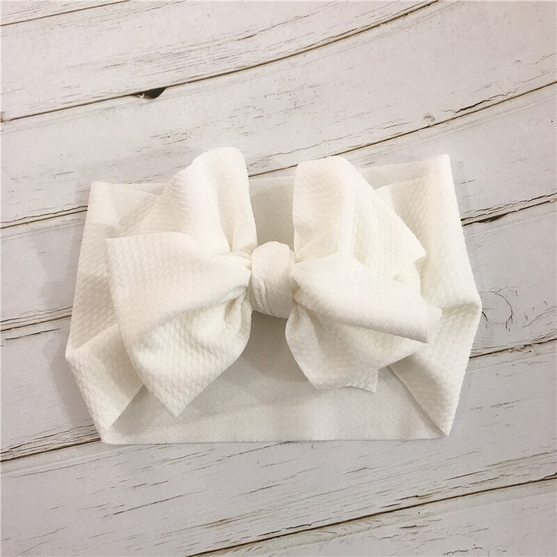 Focusnorm Baby Girls Toddler Turban Solid Headband Hair Band Bow Accessories Headwear: H