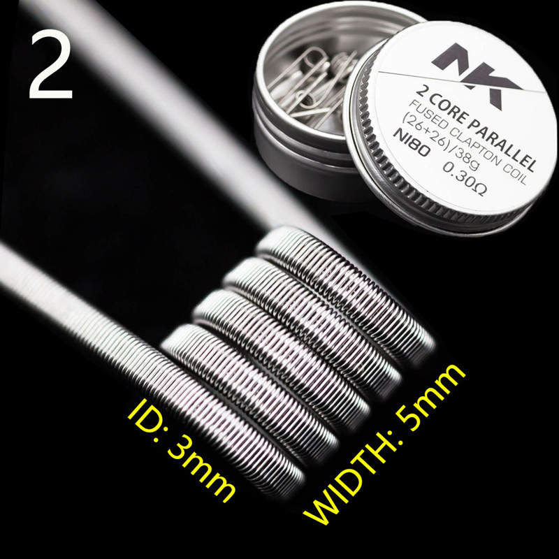 NK N90 fused clapton Ni90 coil premade high pure material maker nichrome for e cigarette RTA RDA prebuilt