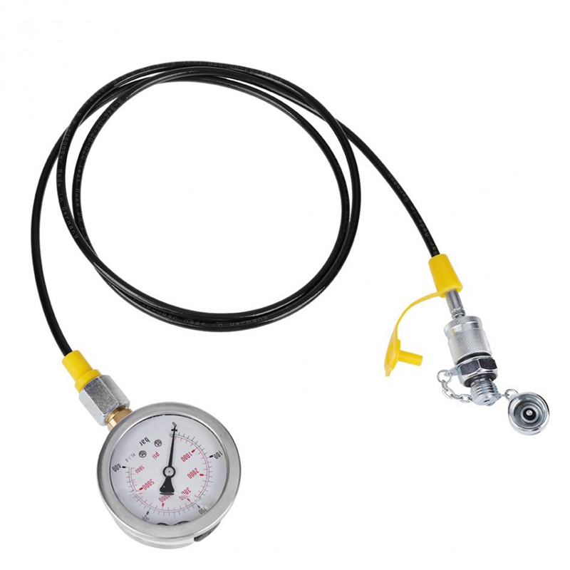 Hydraulisk trykmåler gravemaskine hydraulisk tryk test kit med test slangekobling og måleredskaber
