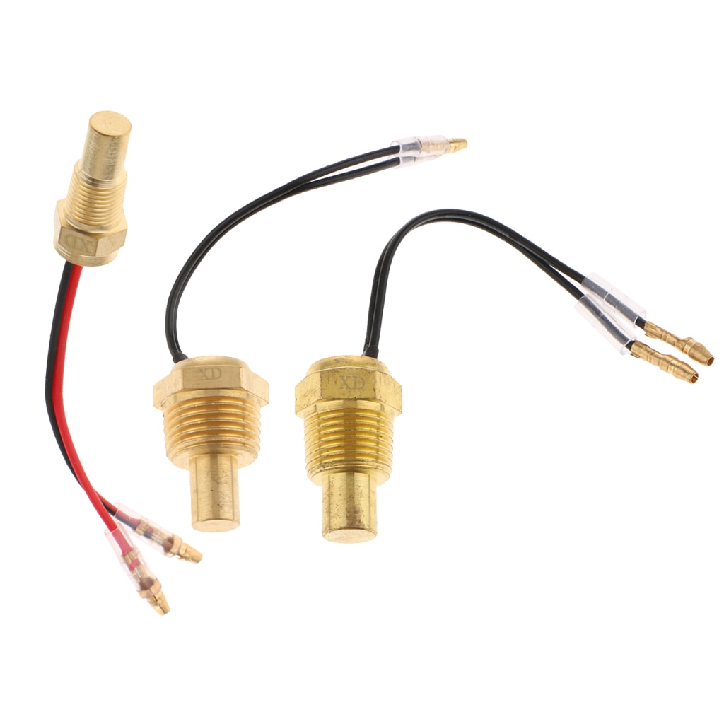 Water Temperature Temp Sensor Switch Connector Plug Pigtail Wire 1/2 3/8 1/8 Thread