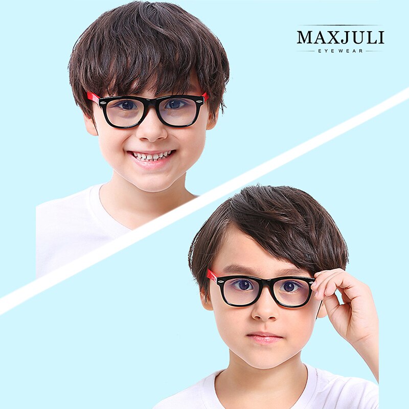 Maxjuli Kinderen Vierkante Blauw Licht Blokkeren Glazen Optische Frame Kind Jongen Meisje Computer Anti Reflecterende Brillen 6612