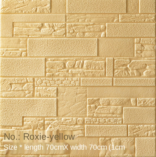 3D Foam Wallpaper Bar Restaurant Living Room Marble Wall Decor DIY Self-adhesive Waterproof Wall Sticker Modern Home Decor: JQZ232 / 70x77cm