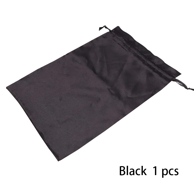 Satin--Aufbewahrungsbeutel, 25 x 35 cm, Perückenaufbewahrung, Satin--Perückentaschen, schwarz, rosa, weiche Seide, Perückentasche für Haar-Perücken-Verpackungswerkzeuge: verrotten