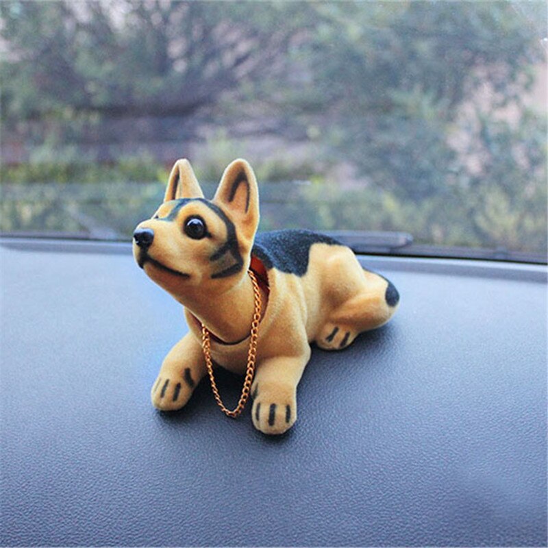 Bobble Head Dog Car Dashboard Doll Auto Shaking Head Toy Ornaments Nodding Dog Car Interior Furnishings Decoration