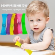 12 pièces tresse réseau marbre verre flipper raclette coloré décompression jouet aide spéciale pour les enfants adultes