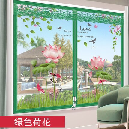 Door & Window Screens Anti-mosquito screens screen gauze self-adhesive window curtains Velcro sand window magnetic magnet