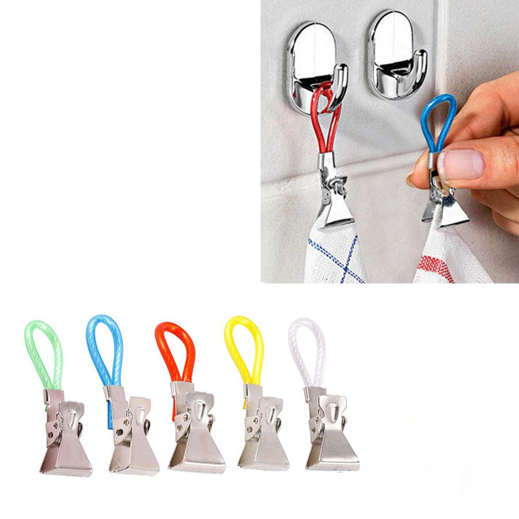 15#  duurzame theedoek ophangklemmen, clip-on haaklussen, handdoekhangers, wasknijpers, huishoudelijke keuken badkamer organizer