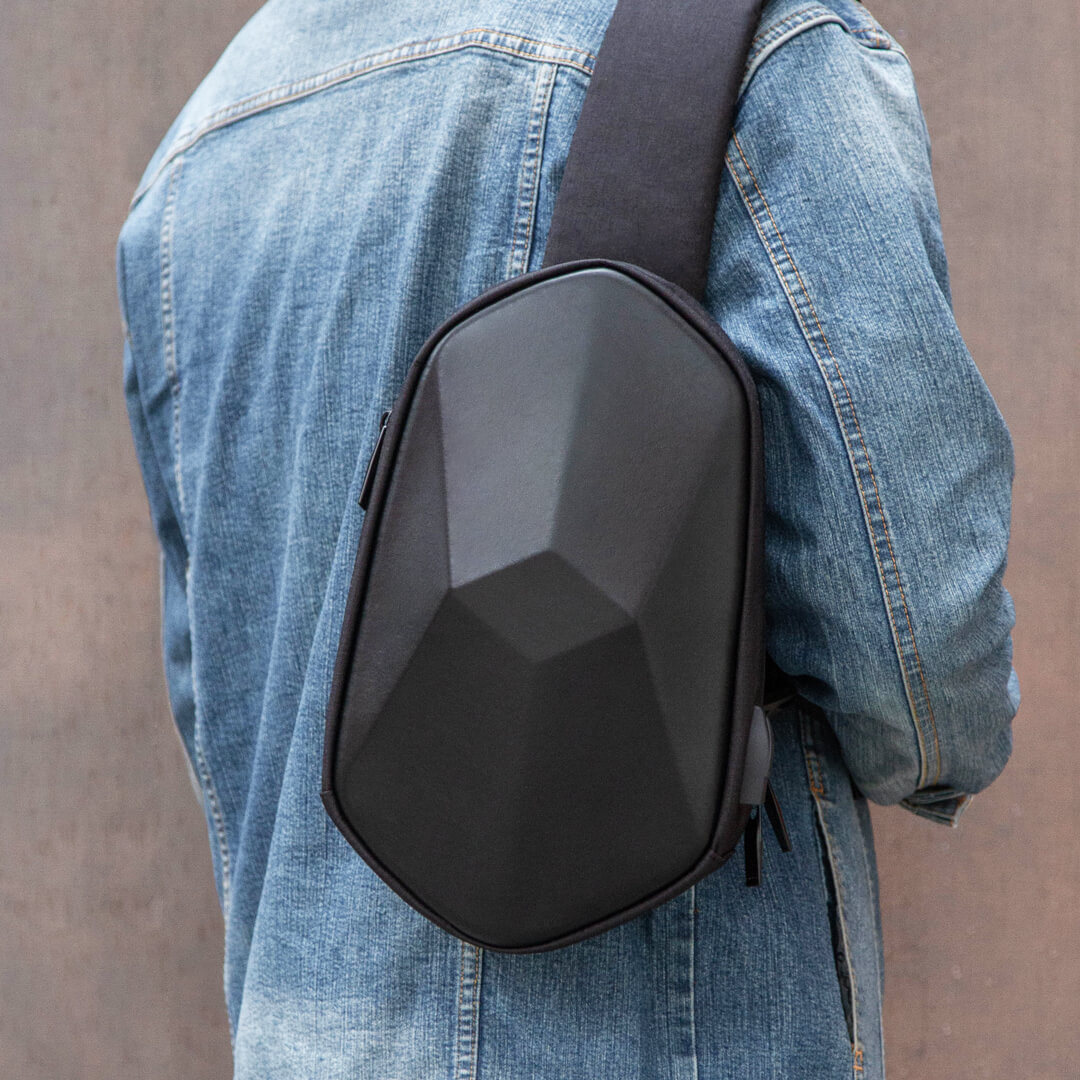 Xiaomi-Bolso de pecho con poliedro impermeable para hombre y mujer, mochila de hombro portátil para ocio