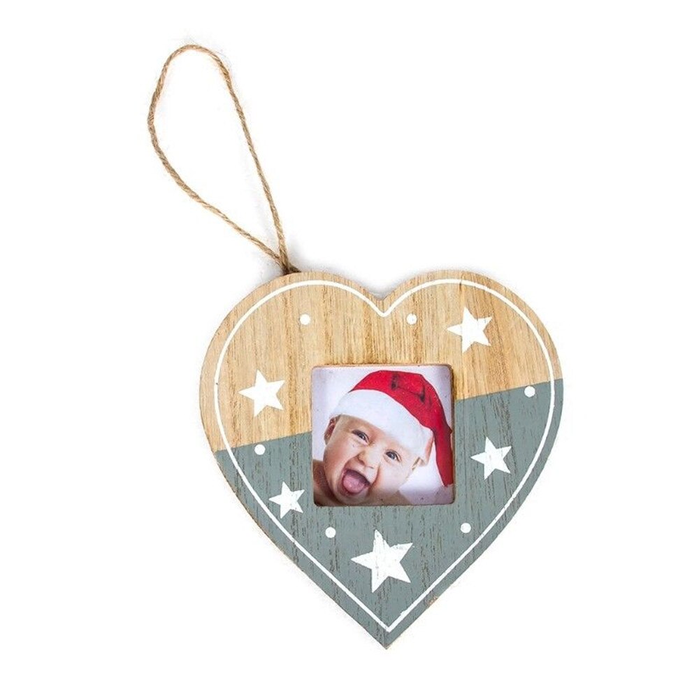 Christmas Tree Wood Photo Frame Pendant Xmas Hanging Pendant Ornament Home Decor: 5