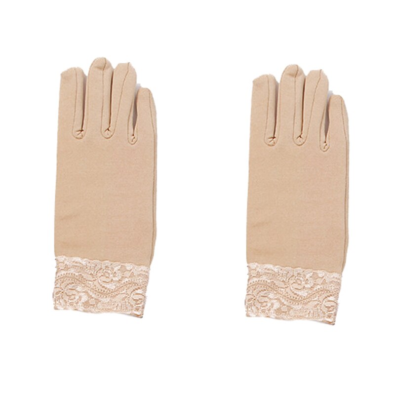 Gants en dentelle épaisse pour femmes, de mitaines courtes et épaisses à la pour la conduite, GL0324: Khaki