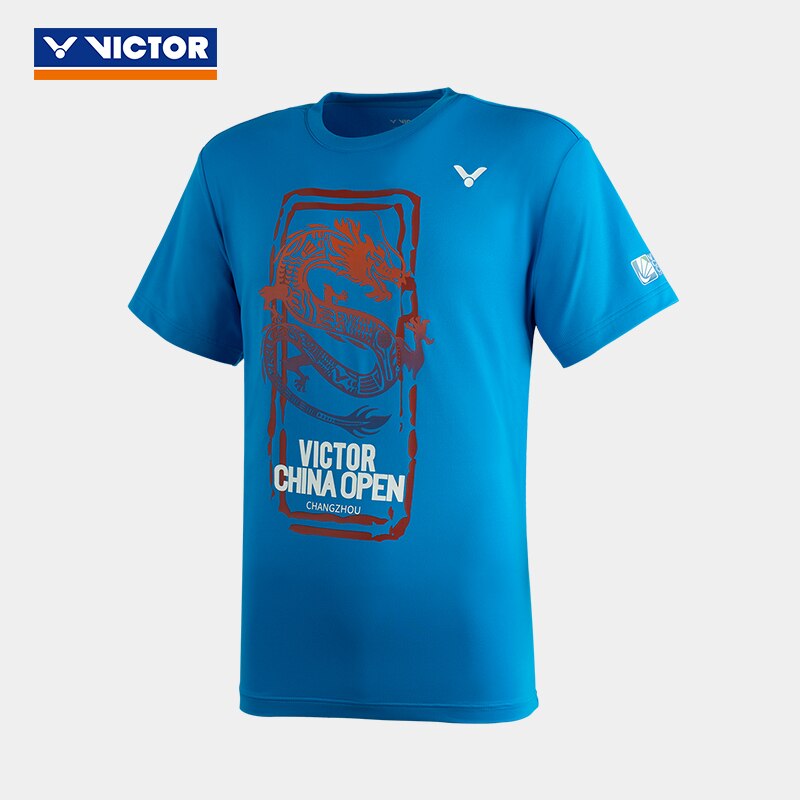 Victor badminton dragt kinesisk åben mindesmærke t-shirtmen og kvinders t -05010: Xl / Blå