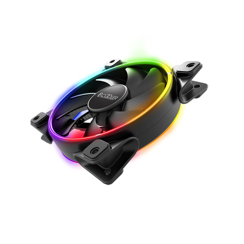 Pccooler 120mm Double HALO 3PIN RGB 4PIN PWM Quiet Fan For Computer Case Cooling CPU cooler Water cooling Replace Fan