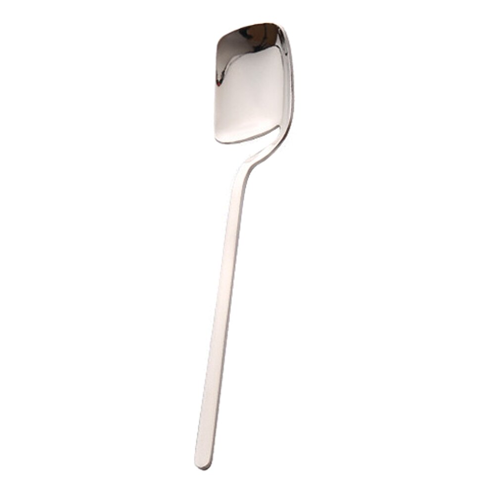 4 Pcs Stainless Steel Coffee Spoon Dessert Fork Long Handle Hanging Wall for Dessert Pizza Cake Steak P7Ding: Silver Spoon