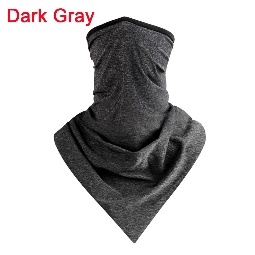 Retro Motorcycle Headwear Bike Ski Sports Scarf Wrap Balaclava Windproof Dust Outdoor Bandana Cycling Breathable Neck Cover: Dark Gray (Pure)