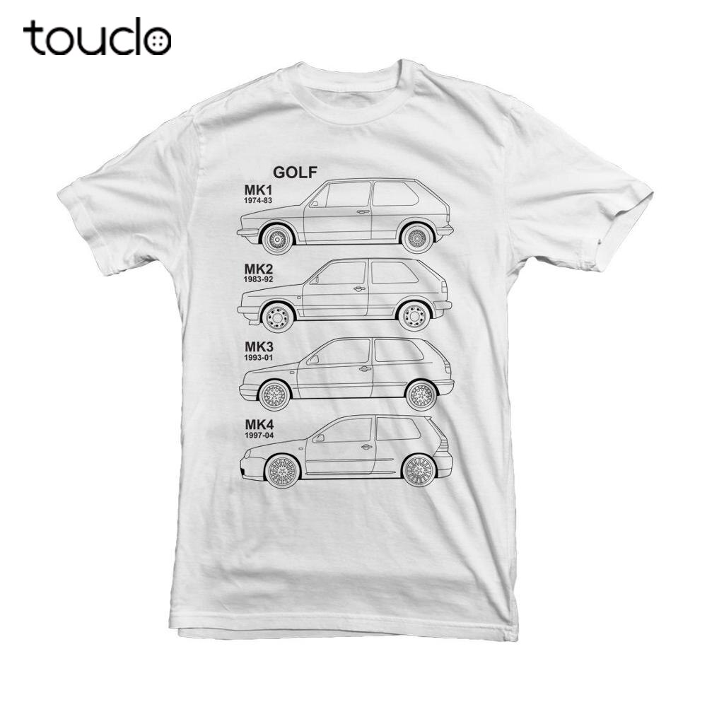 Germany Classic Car Golfer Mk1 - Mk4 Car - White Newest Style 3D Printed Men Tee Shirt Homme Summer Make T Shirts: XXXL