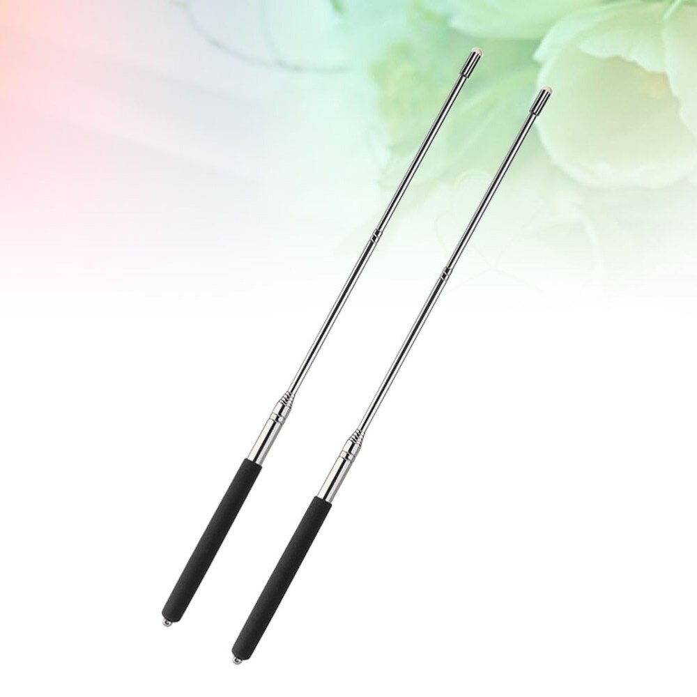 2pcs Hand Pointer Extendable Telescopic Retractable Pointer Handheld Presenter Classroom Whiteboard Pointer (Black)