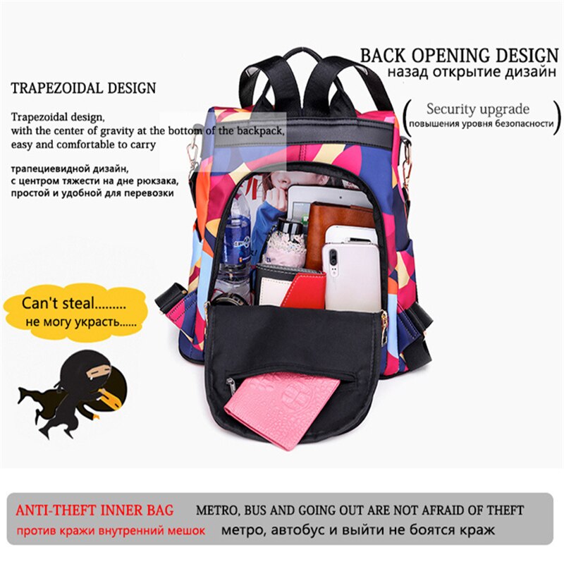 Sommer Multifunktionale Anti-diebstahl Rucksäcke Oxford Tuch Schulter Taschen für Jugendliche Mädchen Große Kapazität Reise Schule Tasche