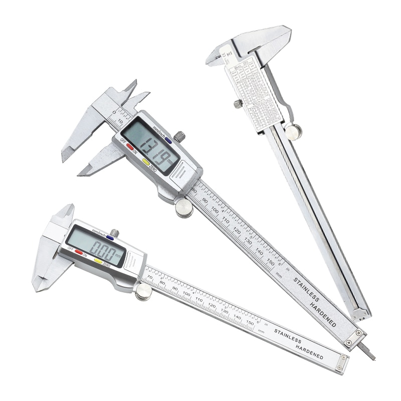 6 inch 150mm stainless steel measuring instrument LCD electronic caliper multifunctional vernier micrometer measuring hand tool