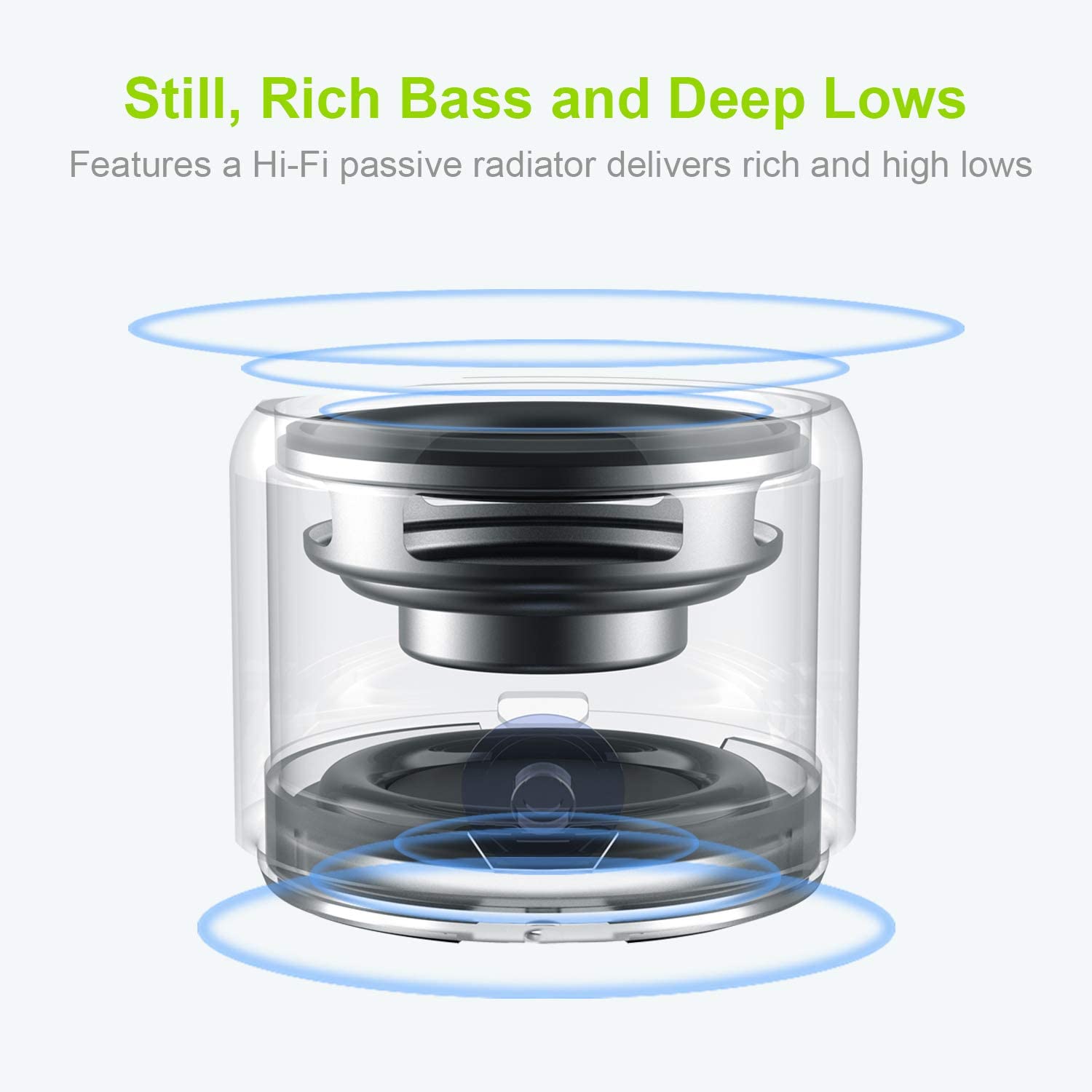 EWA A106 Pro IP67 Waterproof Bluetooth Speaker Portable Wireless Speaker With Carry Case Bass Radiator For Outdoor Music Center
