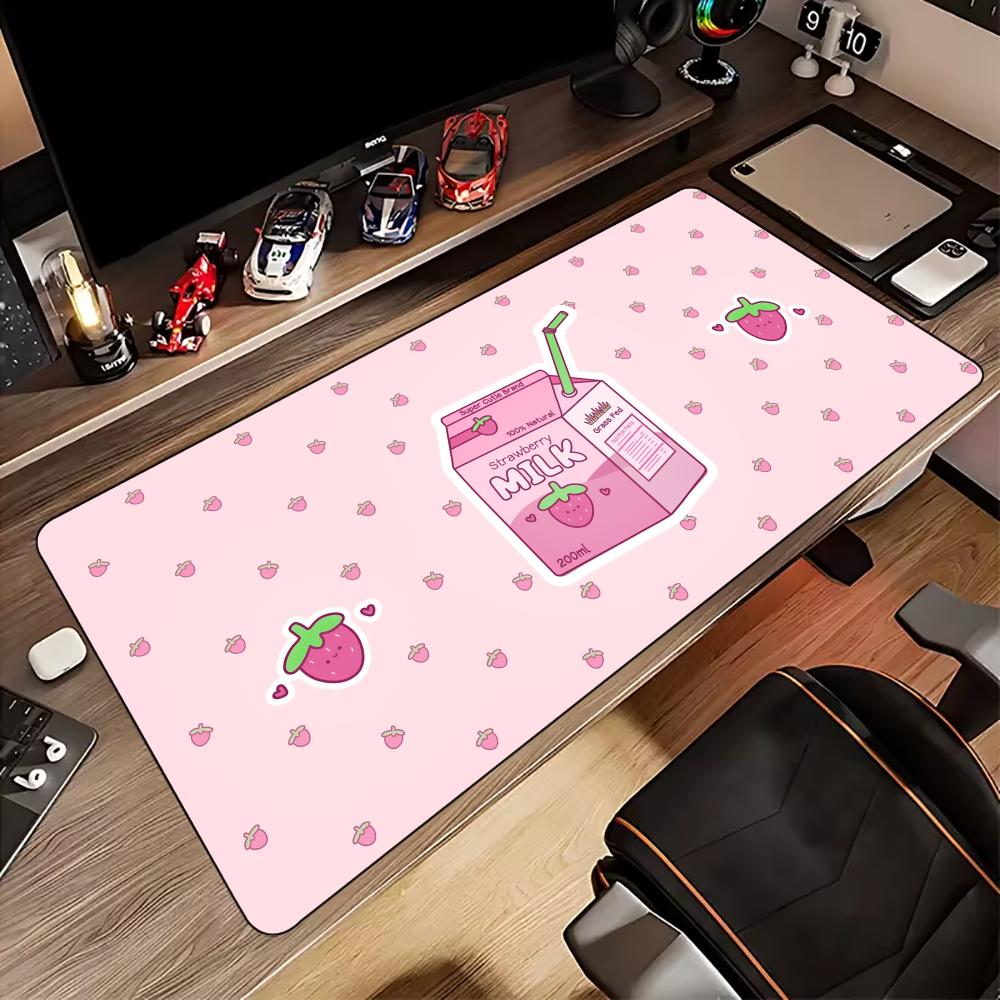 Pink cute keyboard pad Mouse Pad non-Slip rubber base Desk Mat with Stitched Edges pc accessories Gaming mat Extended pad