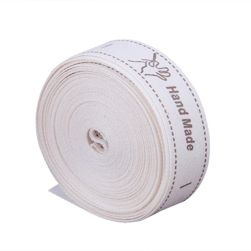 Etiquetas tejidas para coser en ropa, etiquetas de tela hechas a mano para costura DIY, estampador, Etiquetas de ropa, herramientas artesanales, 5 yardas