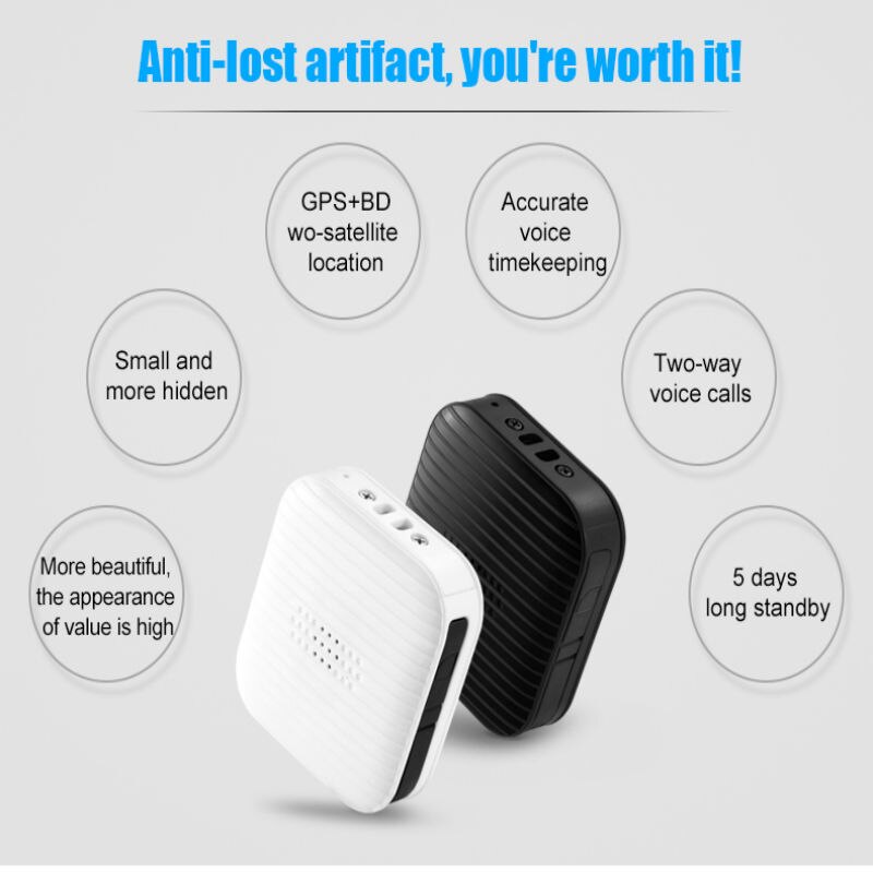 Precise GPS Locator A18 Phone Anti-Lost Senile Dementia Anti-Lost Tracker With Google Map Alarm GPS For Children Cats Dogs Elder